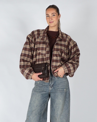 Gossip FANEL CHECK JACKET Bruin
