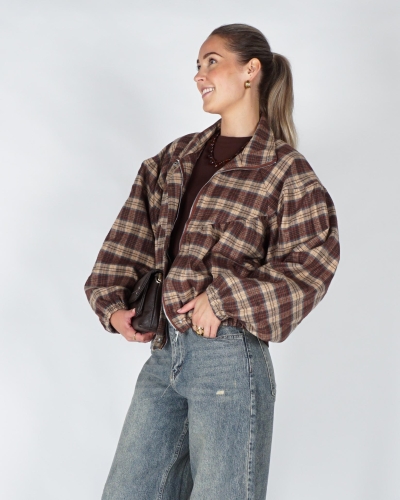 Gossip FANEL CHECK JACKET Bruin