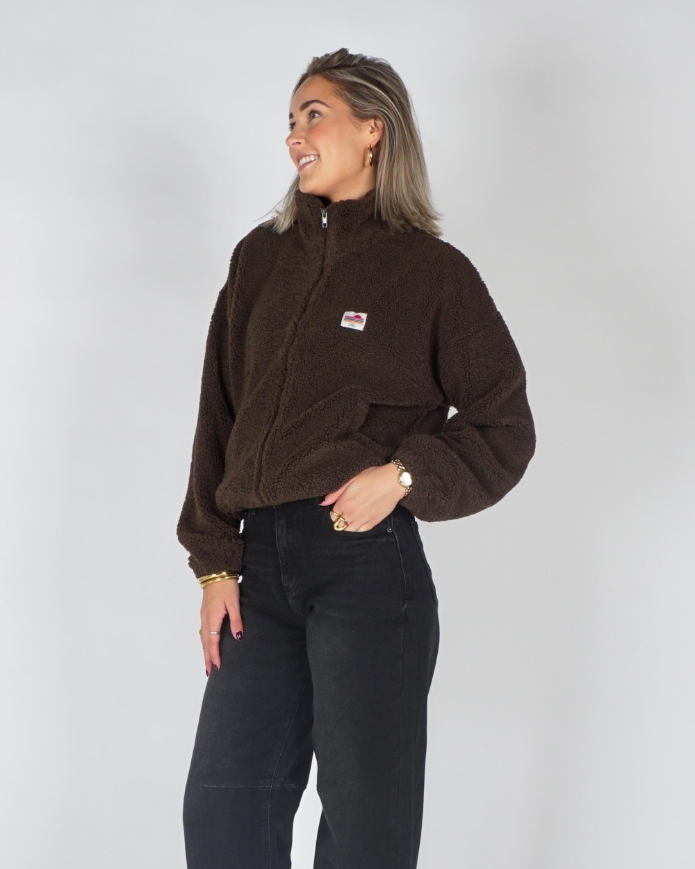 Gossip TEDDY JACKET Donkerbruin