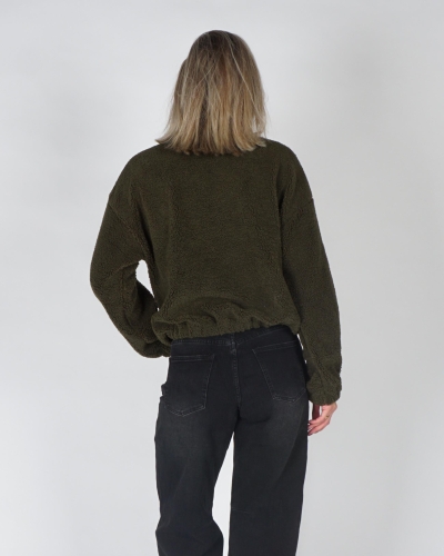 Gossip TEDDY JACKET Donkergroen