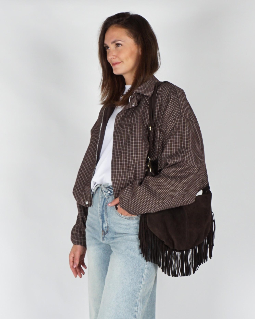 Gossip BALLON JACKET CHECK Bruin