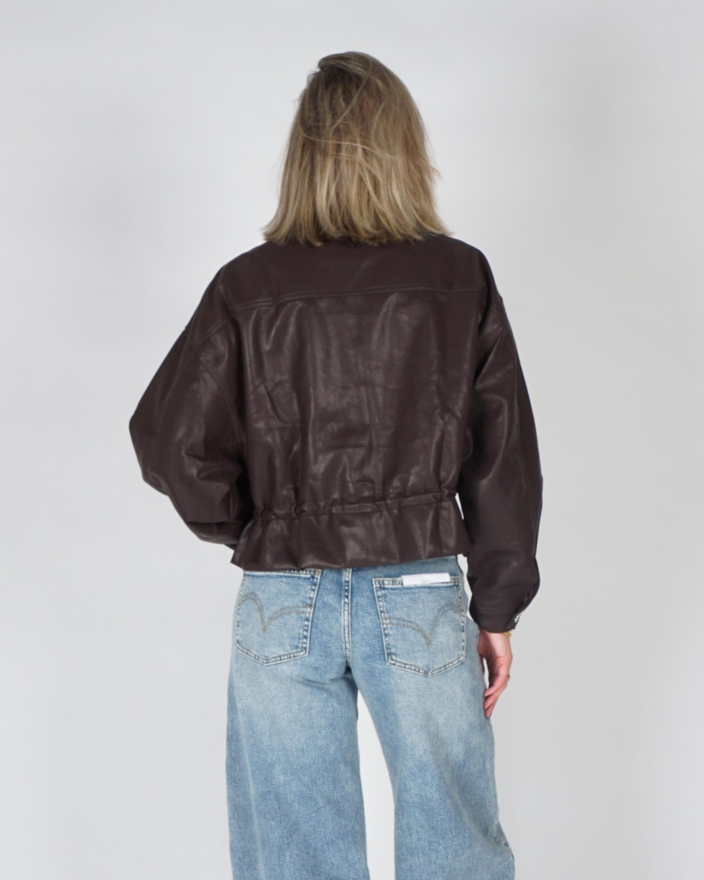 Gossip PEPLUM PU JACKET Bruin