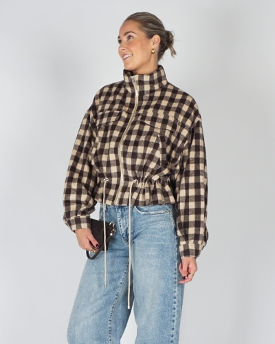 Gossip PEPLUM CHECK JACKET Bruin