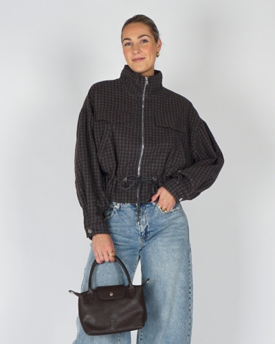 Gossip PEPLUM CHECK JACKET Bruin