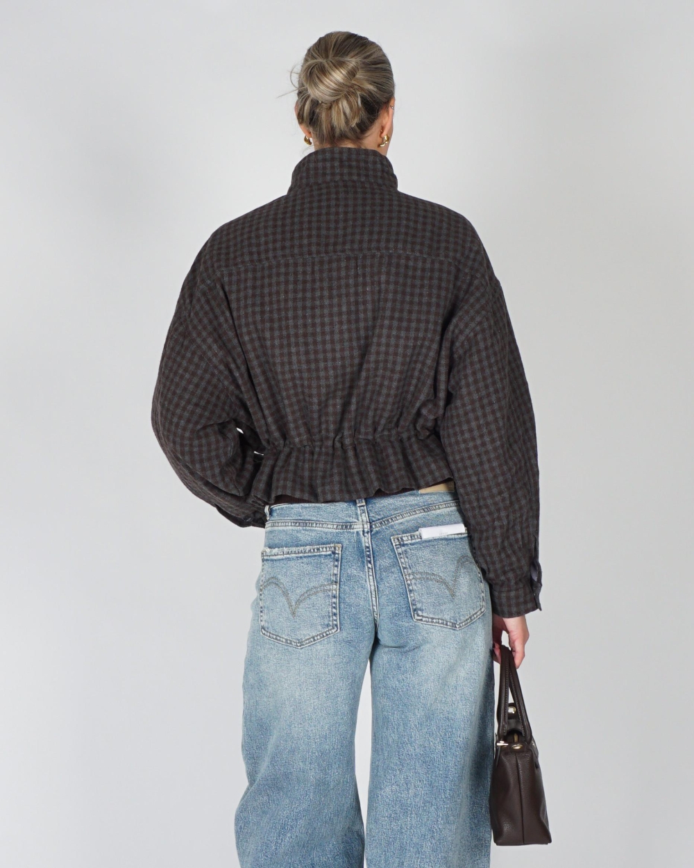 Gossip PEPLUM CHECK JACKET Bruin