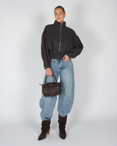 Gossip PEPLUM CHECK JACKET Bruin