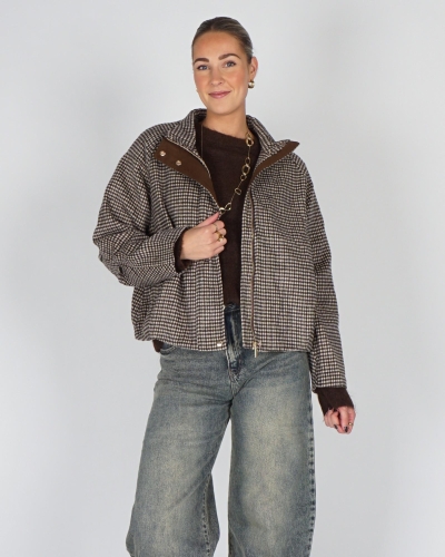 Gossip BOUCLE CHECK JACKET Bruin