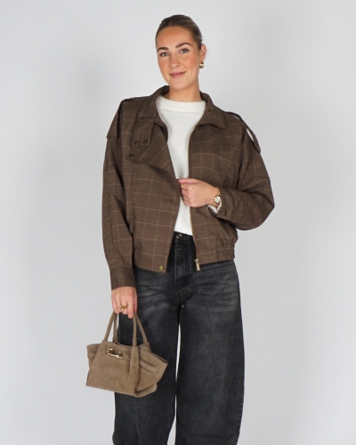 Gossip CHECK JACKET MEIKE Bruin