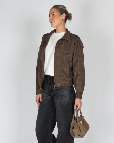 Gossip CHECK JACKET MEIKE Bruin
