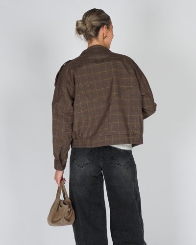 Gossip CHECK JACKET MEIKE Bruin