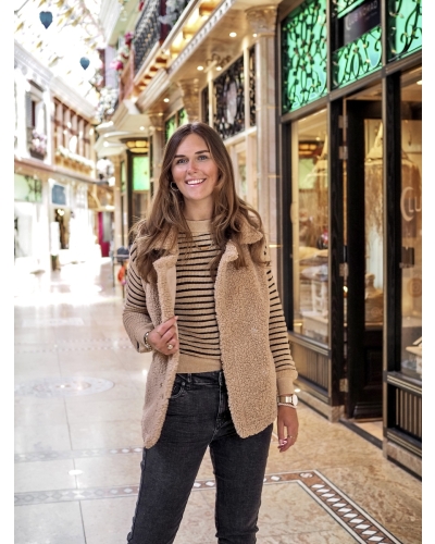 Gossip TEDDY GILET BEIGE