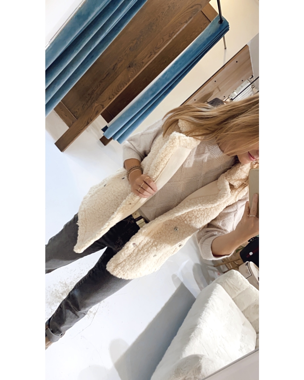 TEDDY GILET OFF WHITE 