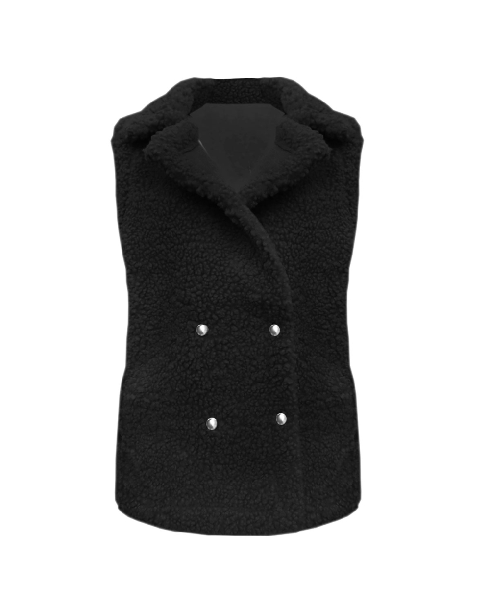 TEDDY GILET ZWART