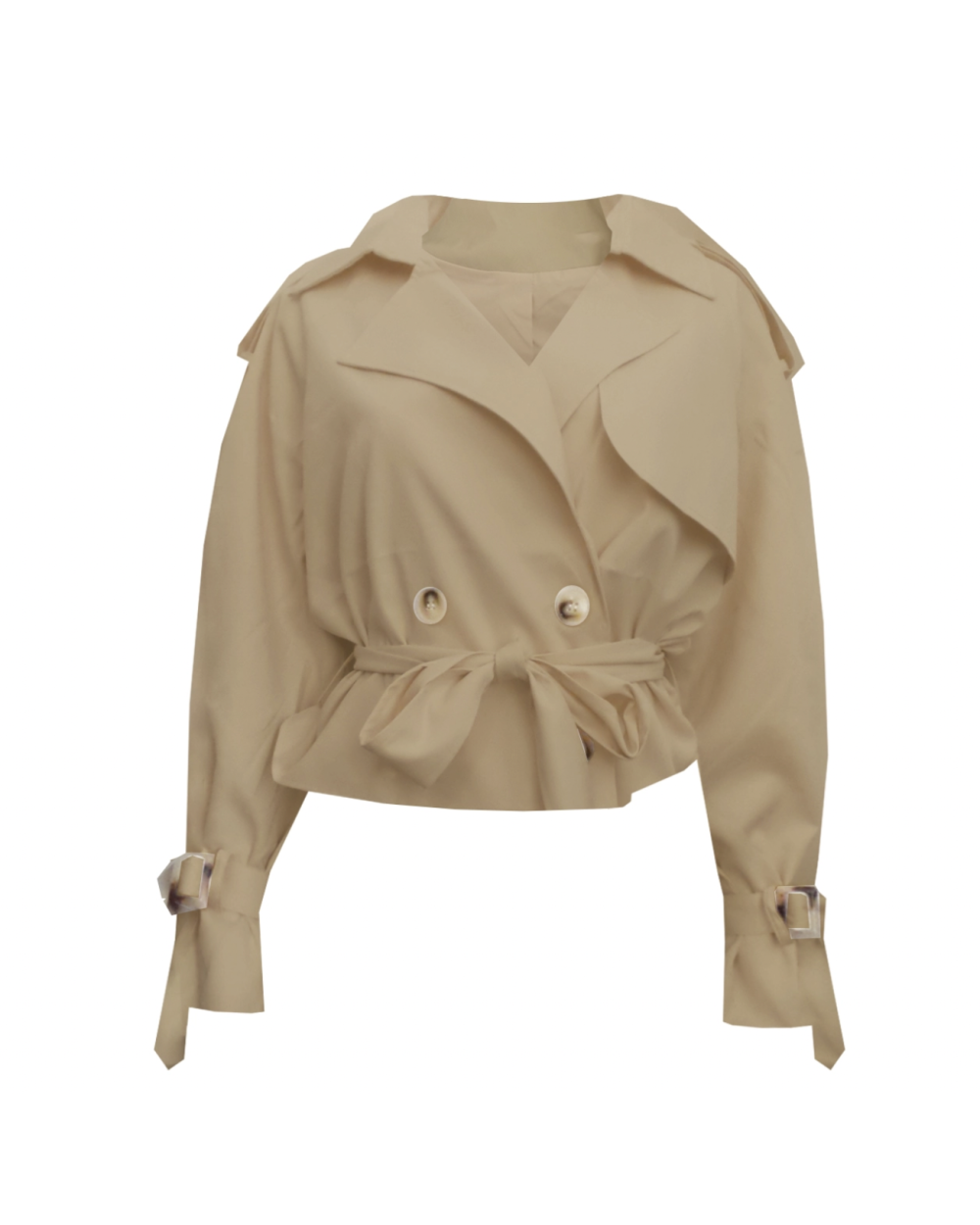 KORTE TRENCHCOAT CAMEL