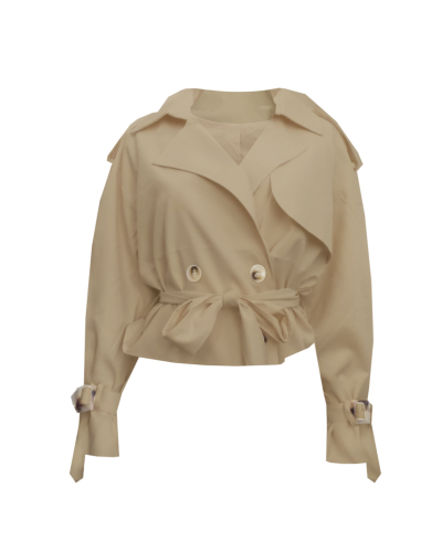 KORTE TRENCHCOAT CAMEL