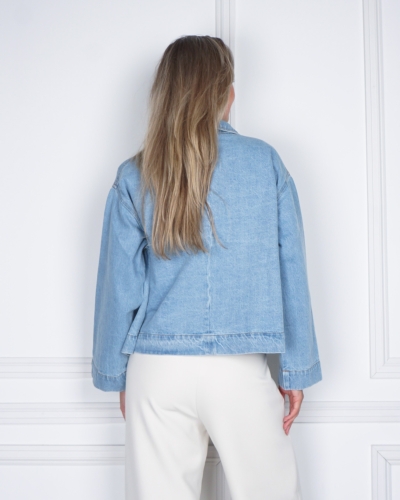 TITAN DENIM JACKET BLAUW