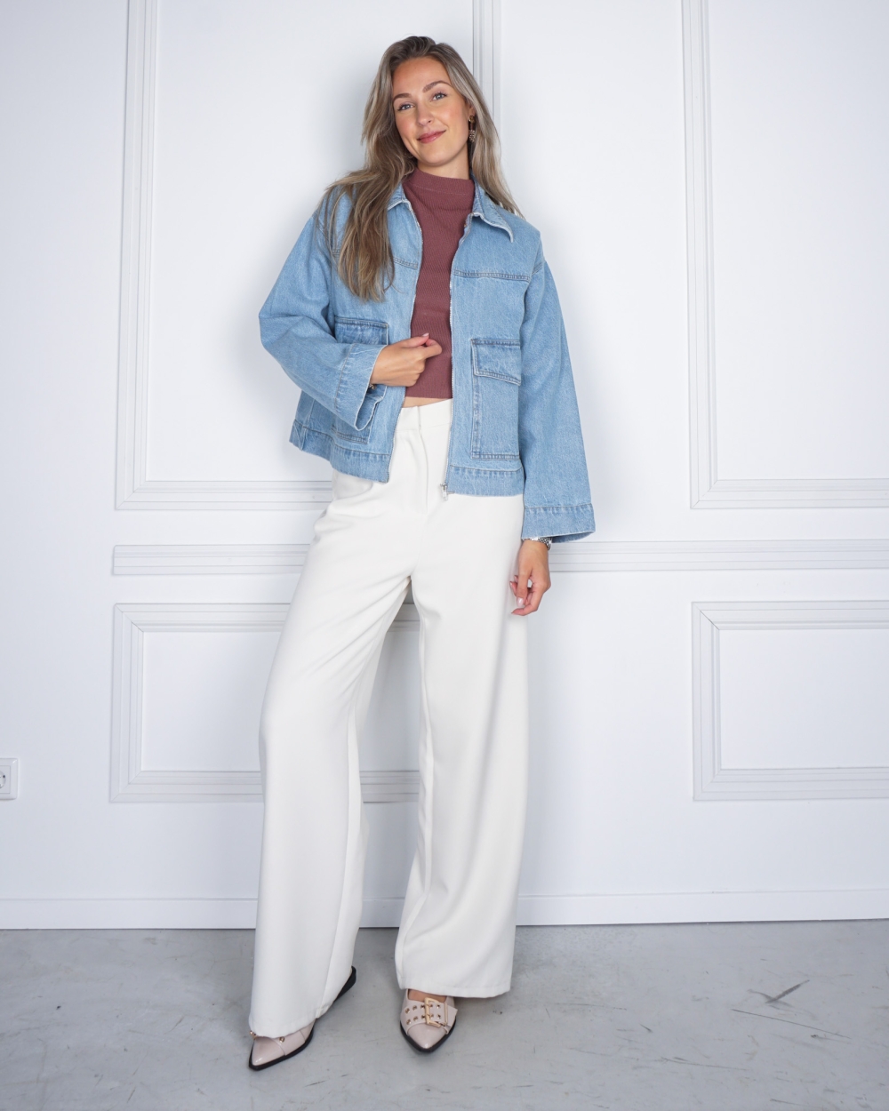 TITAN DENIM JACKET BLAUW