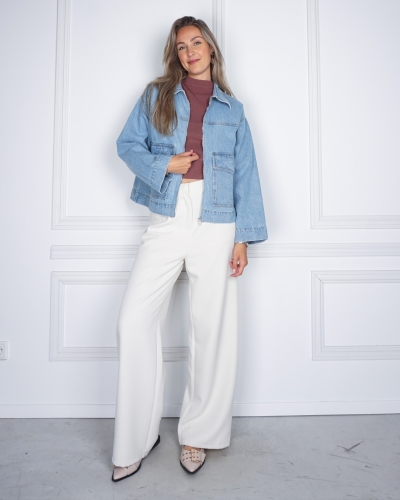 TITAN DENIM JACKET BLAUW