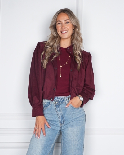 Gossip SUEDE BOMBERJASJE BORDEAUX