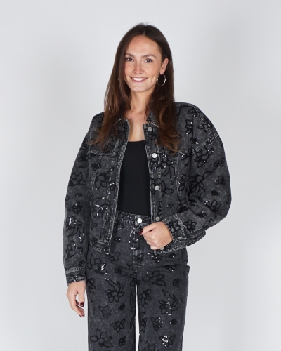 Freebird DENIM JACKET LOUK ZWART