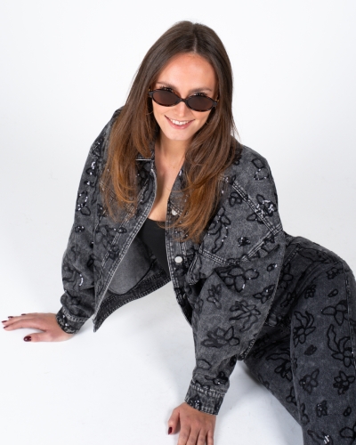 Freebird DENIM JACKET LOUK ZWART