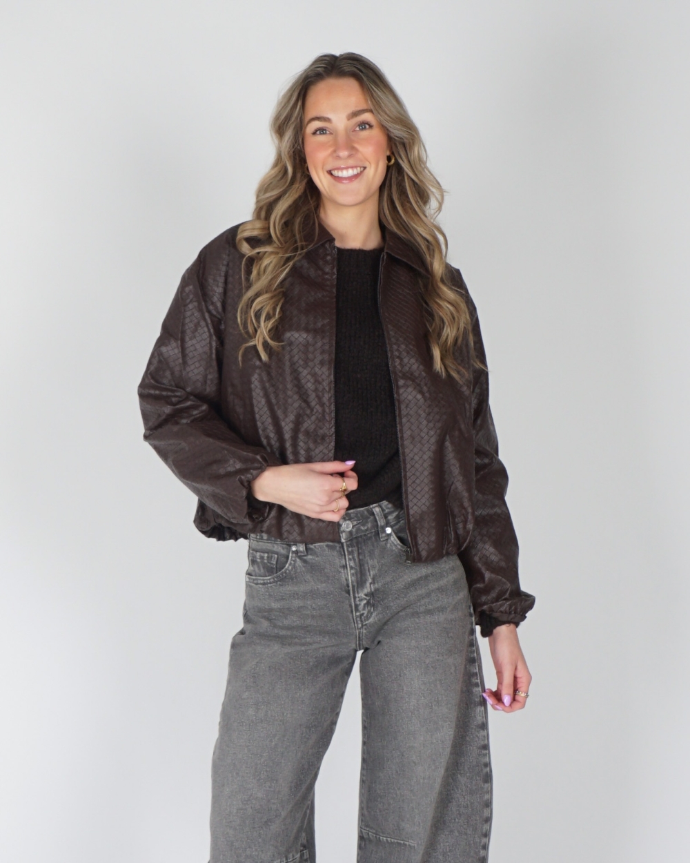 LEATHERLOOK JACKET BRUIN