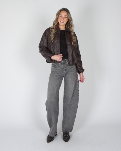 LEATHERLOOK JACKET BRUIN
