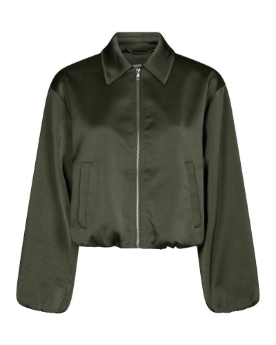 Neo Noir JACKET DENIELLE SATIJN Donkergroen