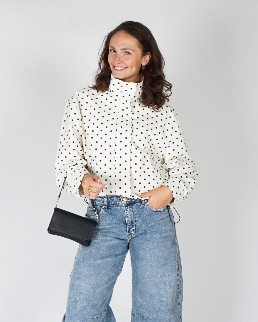 POLKA DOT JACKET ECRU ZWART