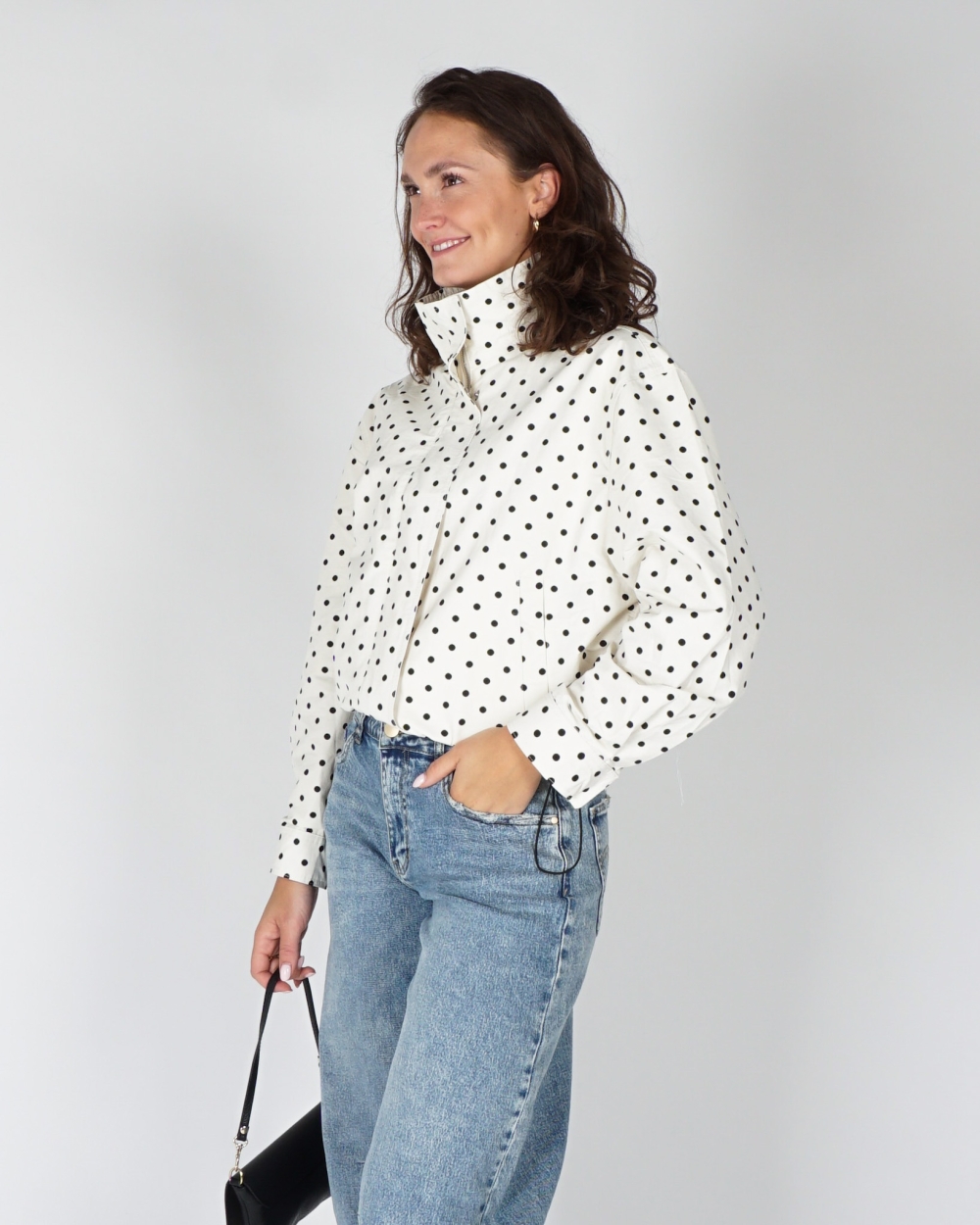 POLKA DOT JACKET ECRU ZWART