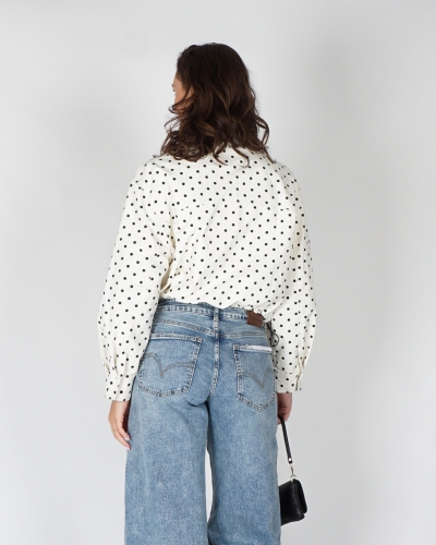 POLKA DOT JACKET ECRU ZWART