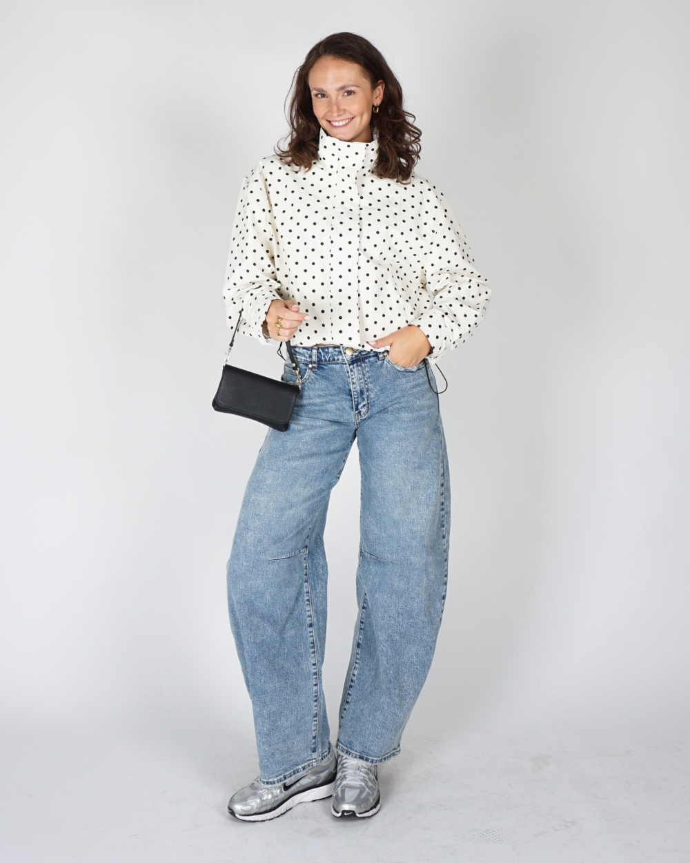 POLKA DOT JACKET ECRU ZWART