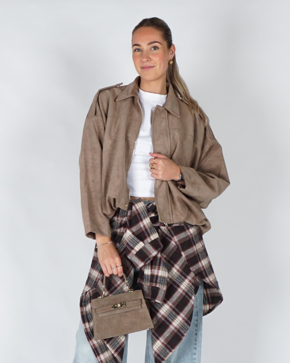 Gossip SUEDE BALLON JASJE Taupe