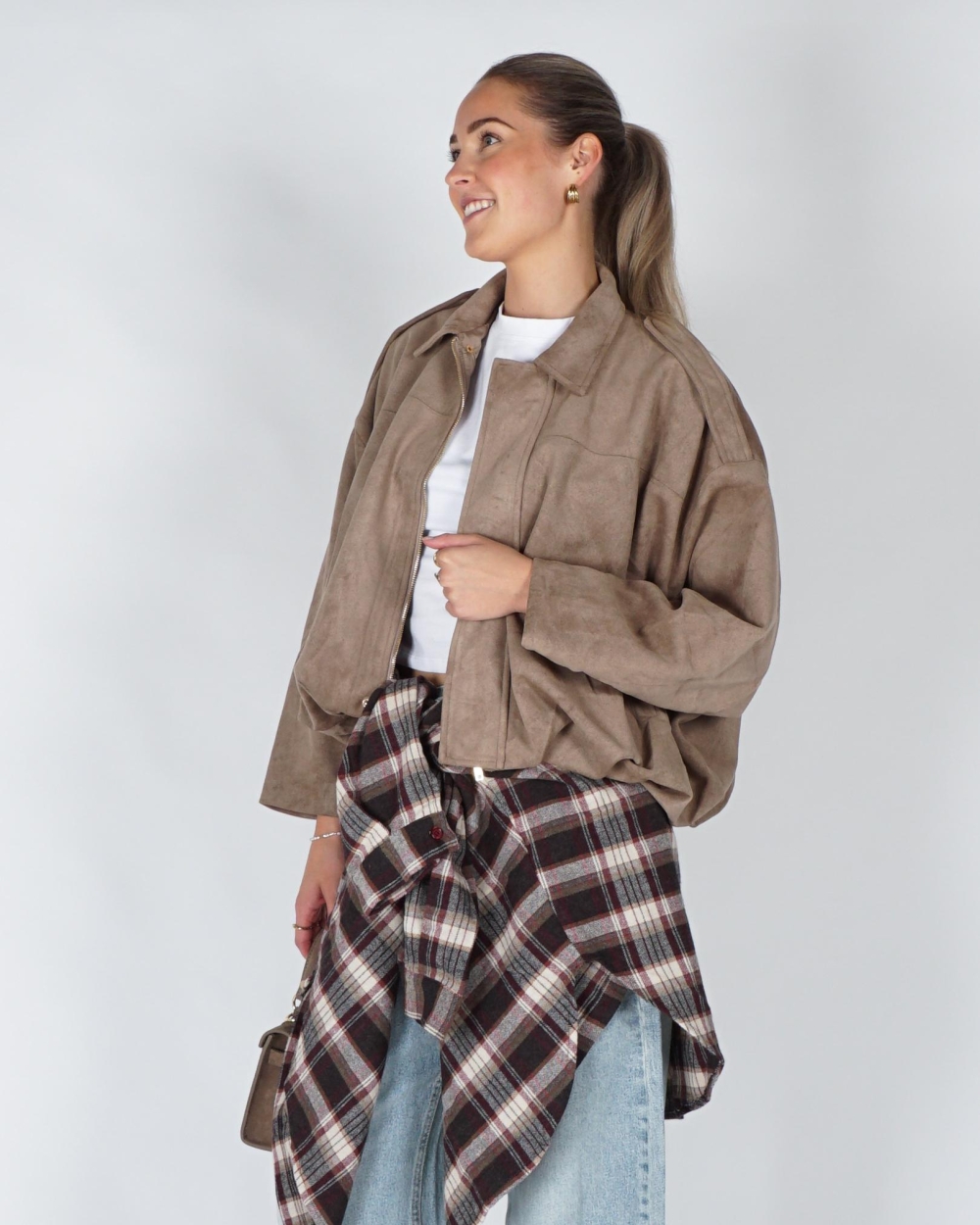 Gossip SUEDE BALLON JASJE Taupe