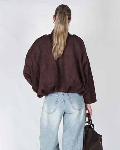 Gossip SUEDE BALLON JASJE Donkerbruin