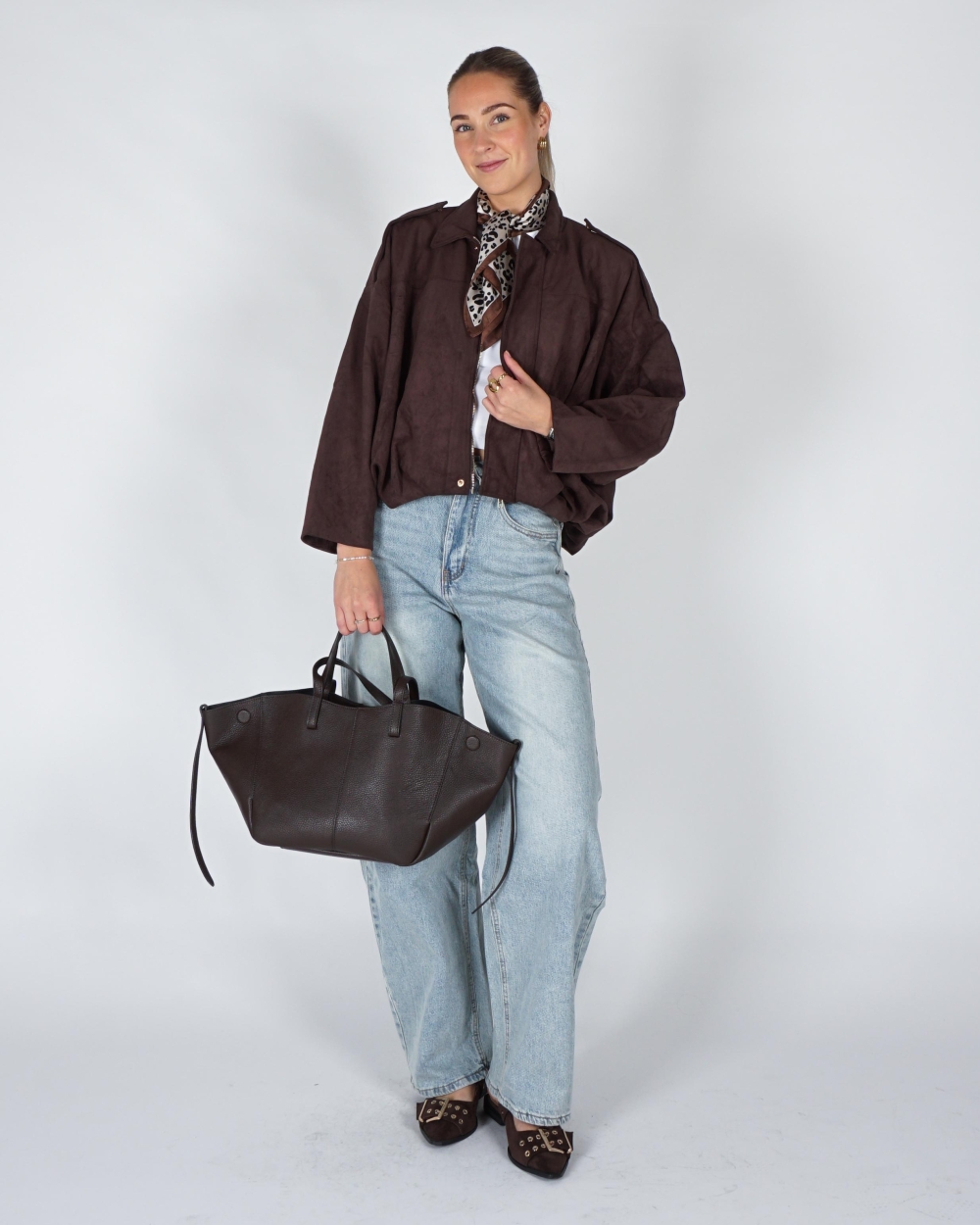 Gossip SUEDE BALLON JASJE Donkerbruin