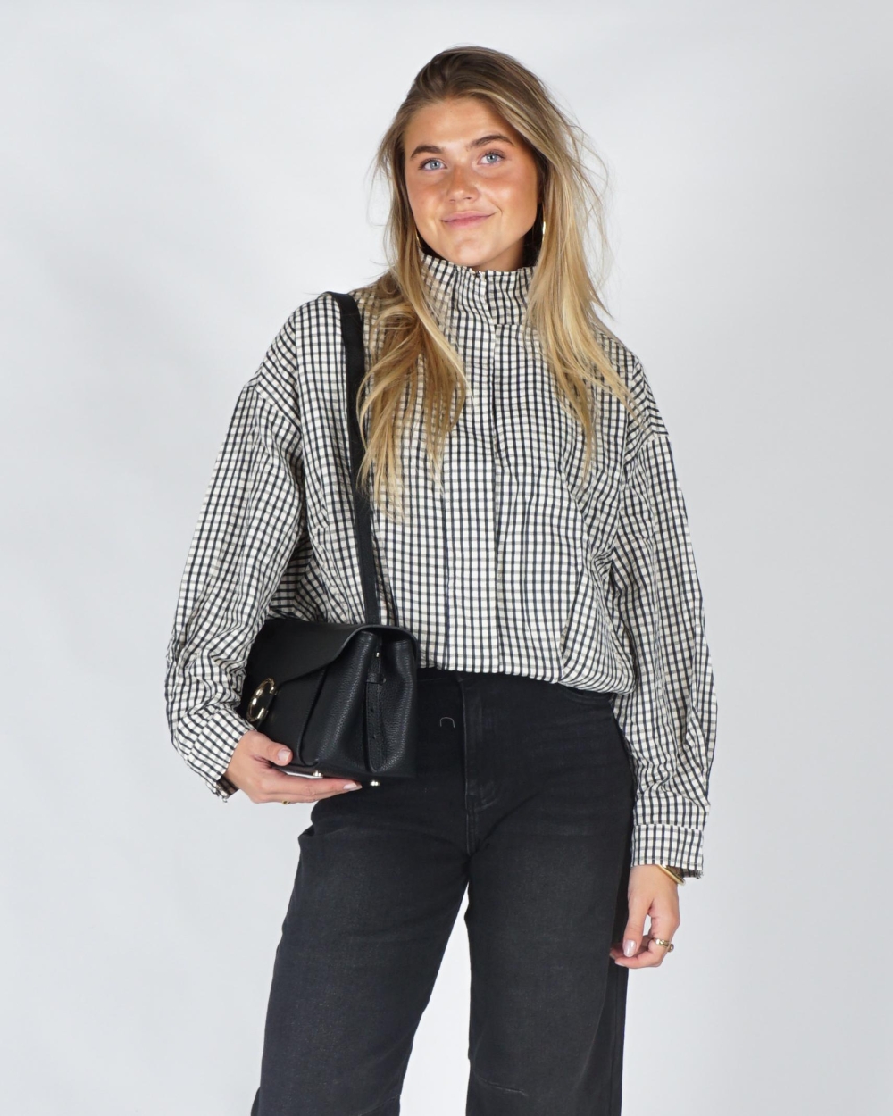 Gossip TRACK JACKET CHECK Zwart