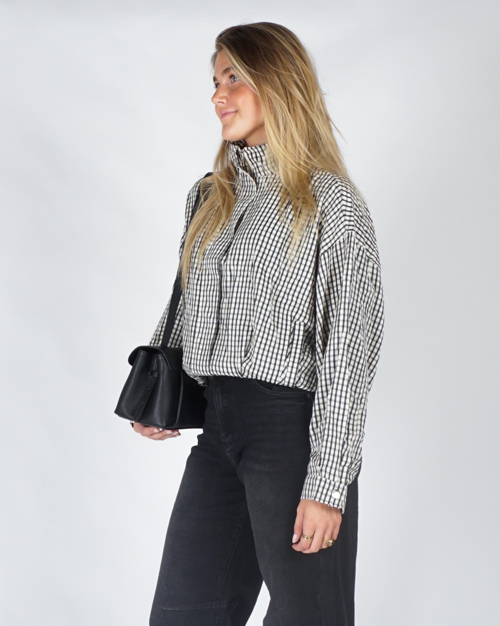 Gossip TRACK JACKET CHECK Zwart