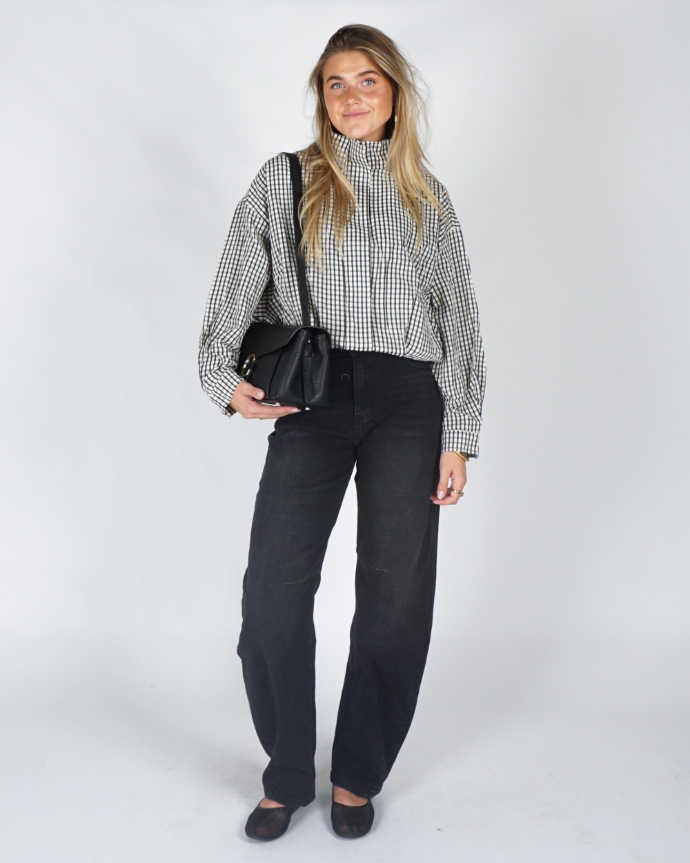 Gossip TRACK JACKET CHECK Zwart