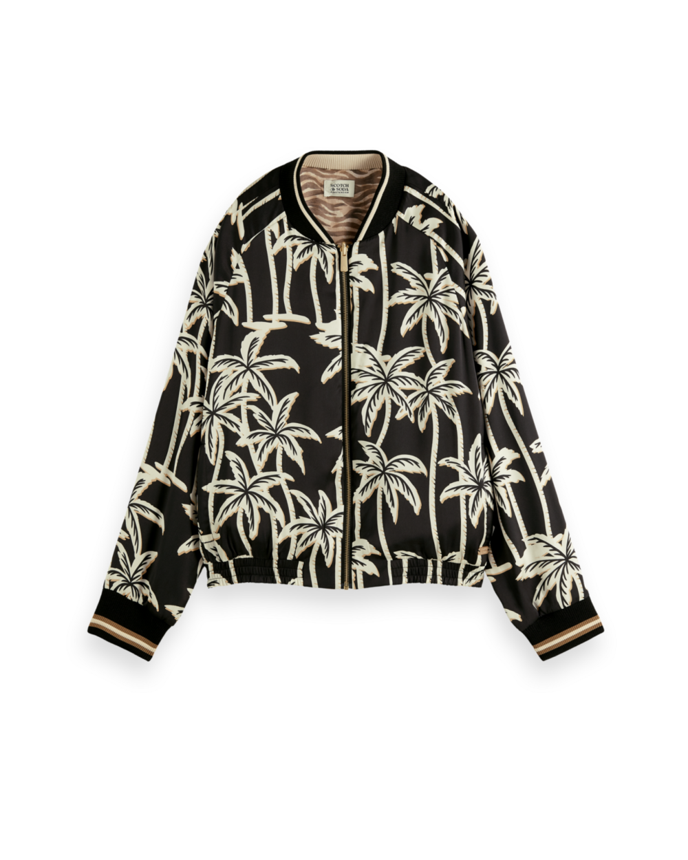 ALLOVER PRINTED REVERSIBLE BOMBER