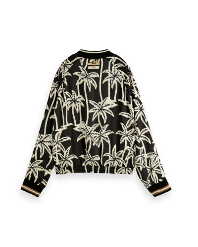 ALLOVER PRINTED REVERSIBLE BOMBER