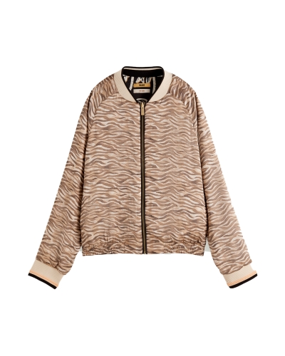 ALLOVER PRINTED REVERSIBLE BOMBER