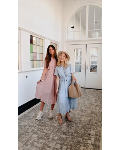 AIDA MIDI DRESS BLAUW