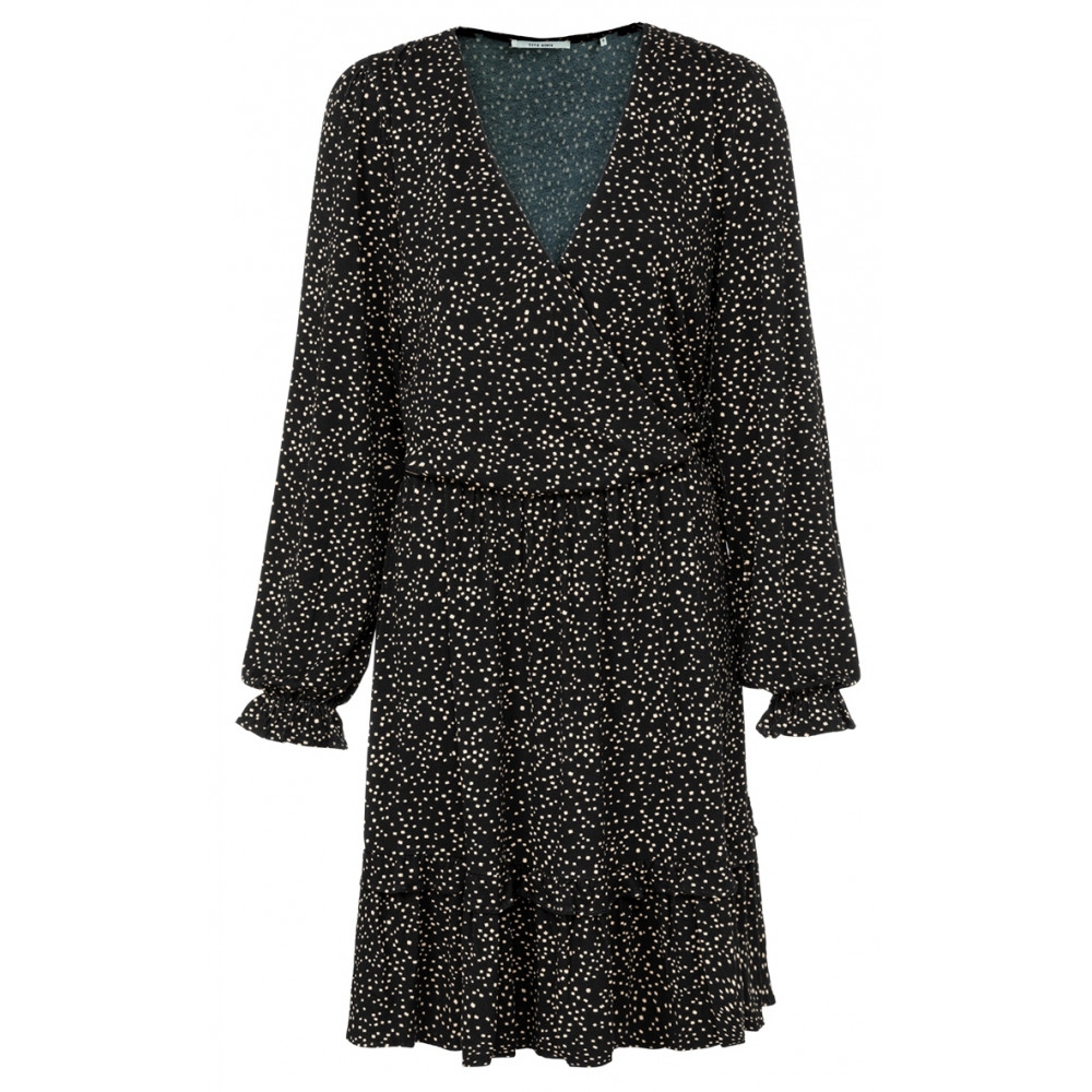 JERSEY JURK MET RUFFLE EN ELASTISCHE TAILLE