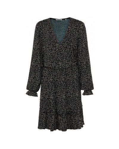 YAYA JERSEY JURK MET RUFFLE EN ELASTISCHE TAILLE