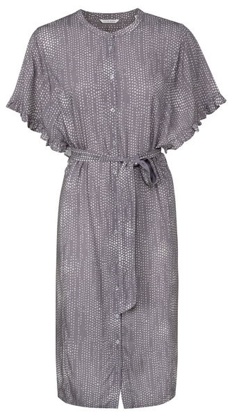 PRINTED MIDI BUTTON UP DRESS