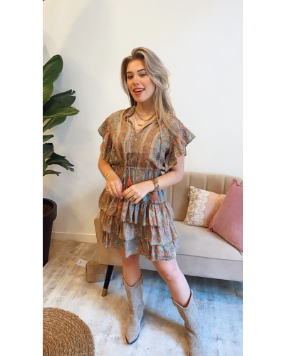 Gossip Gossip Jurken SARAH JURK Turquoise