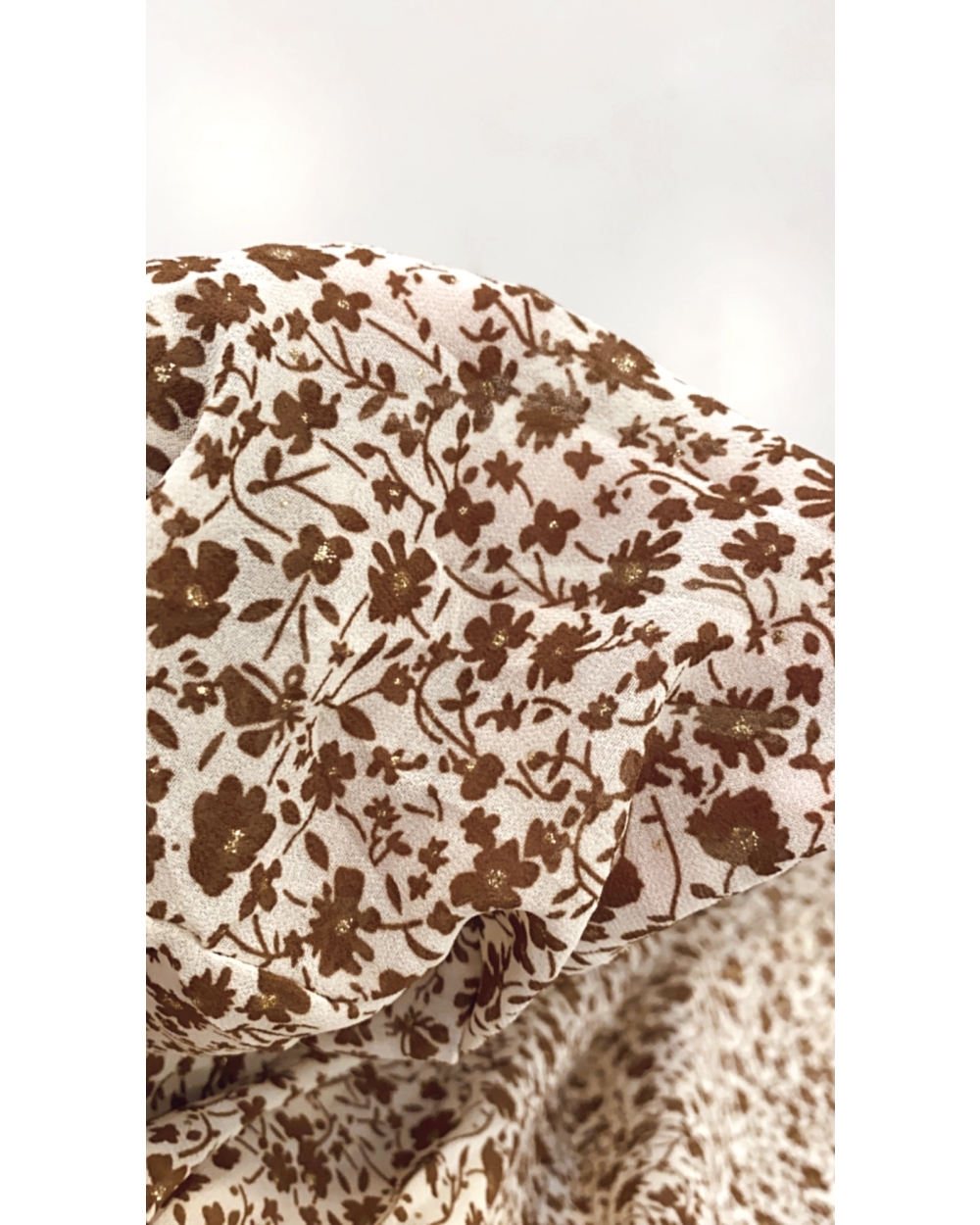 BEIGE MAXI JURK MET BLOEMENPRINT