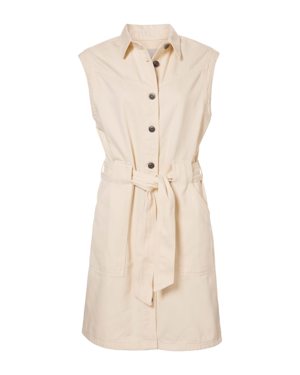 SLEEVELESS DENIM DRESS