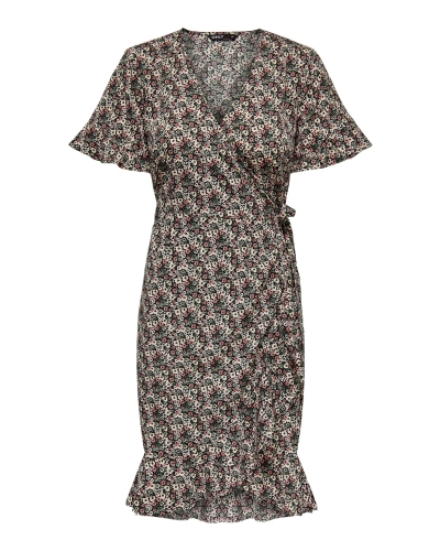 OLIVIA WRAP DRESS ZWART 